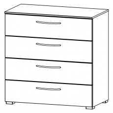 Aldono 6D44 4 Drawer Tall Wide Chest