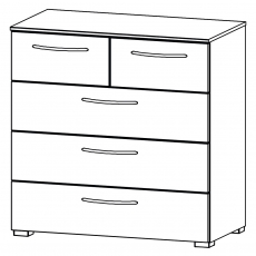 Aldono 6D45 5 Drawer Tall Wide Chest