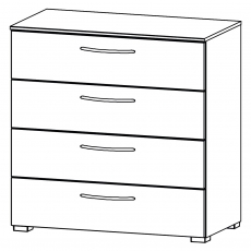 Aldono 6H44 4 Drawer Tall Wide Chest