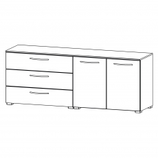 Aldono 6H83 2 Door - 3 Drawer Chest