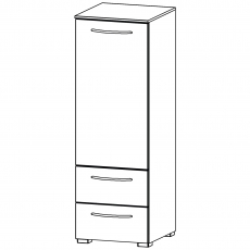 Aldono 7D12 1 Door Left Hinge - 2 Drawer Tall Chest