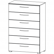 Aldono 7H14 6 Drawer Tall Wide Chest