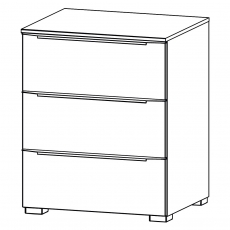 Aldono Deluxe 6D18 3 Drawer Wide Bedside Table