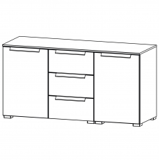 Aldono Deluxe 6D71 2 Door - 3 Drawer Chest