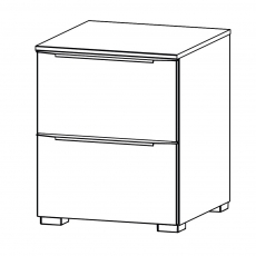 Aldono Deluxe 6G15 2 Drawer Bedside Table