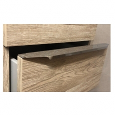 Aldono Deluxe 6G18 3 Drawer Wide Bedside Table