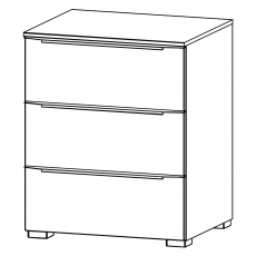 Aldono Deluxe 6H18 3 Drawer Wide Bedside Table