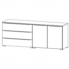 Aldono Deluxe 6H73 2 Door - 3 Drawer Chest