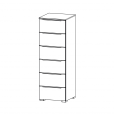 Aldono Deluxe 7G32 6 Drawer Tall Chest