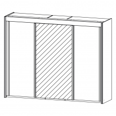 Imperial 5109 Gliding 3 Door Centre Mirror Robe (Width 250cm)