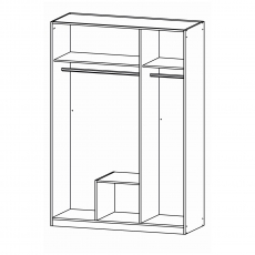 Texas 03Q6 Hinged 3 Door (1 Mirror) Robe