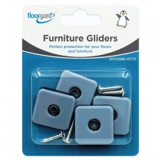 Floorgard Glides - 30 x 30mm Square - Pack of 4