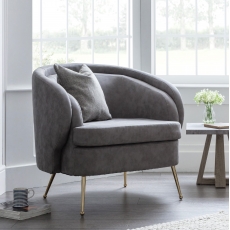 Brody Accent Chair - Space Grey Fabric