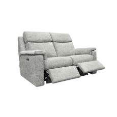 Ellis Small Sofa with Double Power Recliners and USB