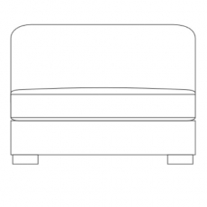 Eden 104 AL - 1 Seater Armless Section