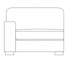 Eden 113PL  - 1 Seater Section - Left Hand Facing Arm