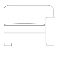 Eden 113PR - 1 Seater Section - Right Hand Facing Arm