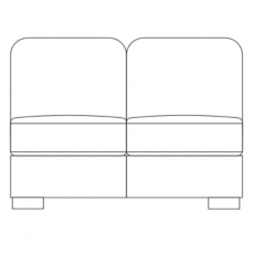 Eden 122AL - 1.5 Seater Armless Section