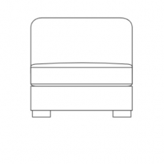 Eden 92AL - 1 Seater Armless Section