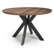 Brooklyn Round Fixed Top Dining Table - 120cm