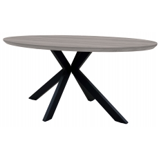 Brooklyn Oval Fixed Top Dining Table - 180cm