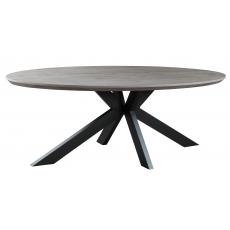 Brooklyn Oval Large Fixed Top Dining Table - 220cm