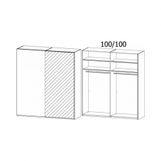 Lias 5YD2 Gliding 2 Door (1 Mirror) Robe