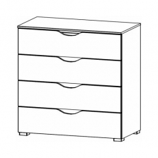 Lias 6D26 Wide 4 Drawer Chest
