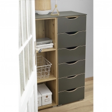 Lias 7D07 6 Drawer Chest-3 Shelves