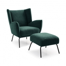 Zola Accent Chair and Stool Set