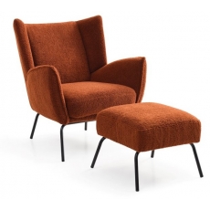 Zola Accent Chair and Stool Set