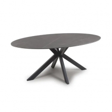 Leo Oval Fixed Top Dining Table - 180cm