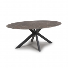 Genesis Oval Fixed Top Dining Table - 180cm