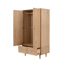 Jorvik Bedroom 2 Door - 1 Drawer Wardrobe