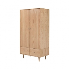 Jorvik Bedroom 2 Door - 1 Drawer Wardrobe