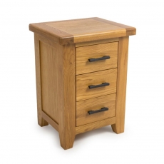 Hampton 3 Drawer Bedside Night Table
