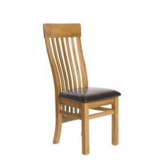 Hampton Dining Pair of Slatted Back Dining Chairs