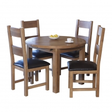 Hampton Dining Round Extending Dining Table