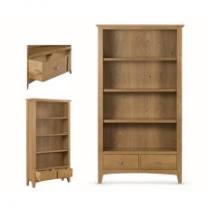 Kilburn Dining Large Bookcase - 2 Drawers