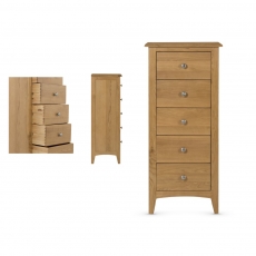 Kilburn Bedroom 5 Drawer Narrow Chest