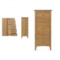 Kilburn Bedroom 5 Drawer Narrow Chest