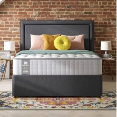 Riley Firm 6'0 Platform Top Divan Set - Zip and Link Mattress