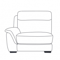 Montreal 1 Seater Power Recliner Section with USB