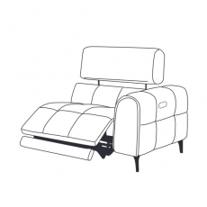Calgary 1.5 Seater Power Recliner Section with USB