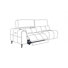 Calgary Small 2.5 Seater Power Recliner Section with USB