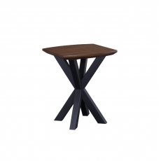 Neptune Curved Lamp Table - Plain Wood Top