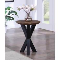 Neptune Round Lamp Table - Plain Wood Top