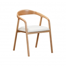 Haven Pair of Dining Chairs-Light Fabric Seat Pad