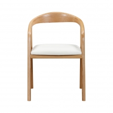 Haven Pair of Dining Chairs-Light Fabric Seat Pad