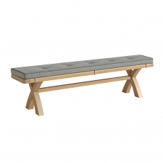 Nanterre Cross Leg Dining Bench with Cushion